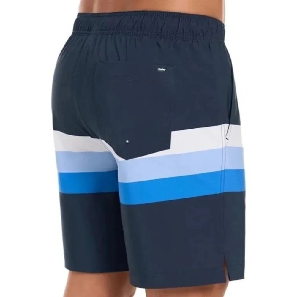 Hurley Men's XXL Swim Shorts Navy Blue Color Block N0790